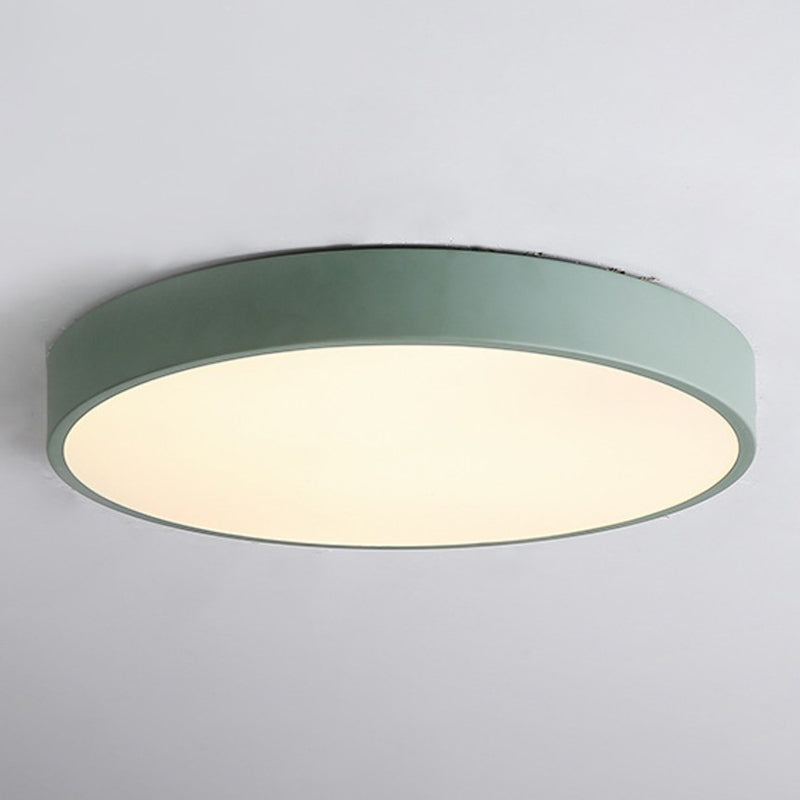 Modern Led Flush Mount Ceiling Light For Minimalist Bedrooms Green / 12 Remote Control Stepless