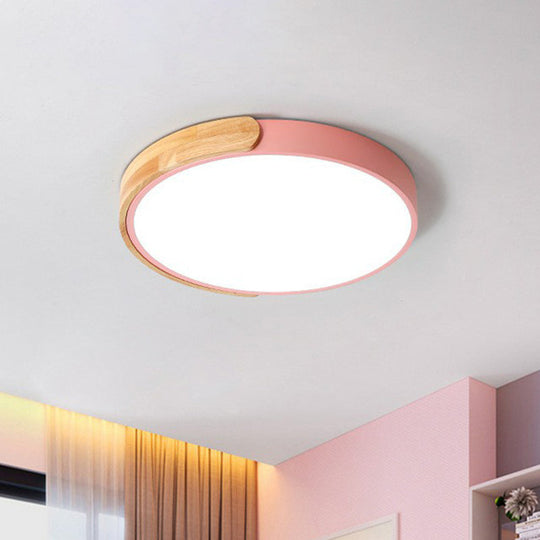 Simplicity Kids Bedroom Led Flush Mount Ceiling Light With Acrylic Circular Perfect Illumination