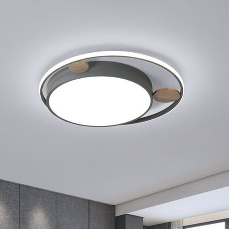 Led Round Acrylic Flush Mount Ceiling Light For Kids Bedroom – Minimalist Design