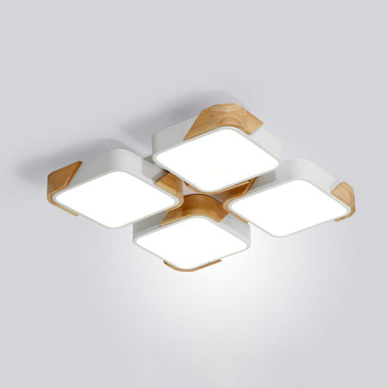 Nordic Splicing Flush Mount Led Ceiling Light For Living Room Acrylic Design