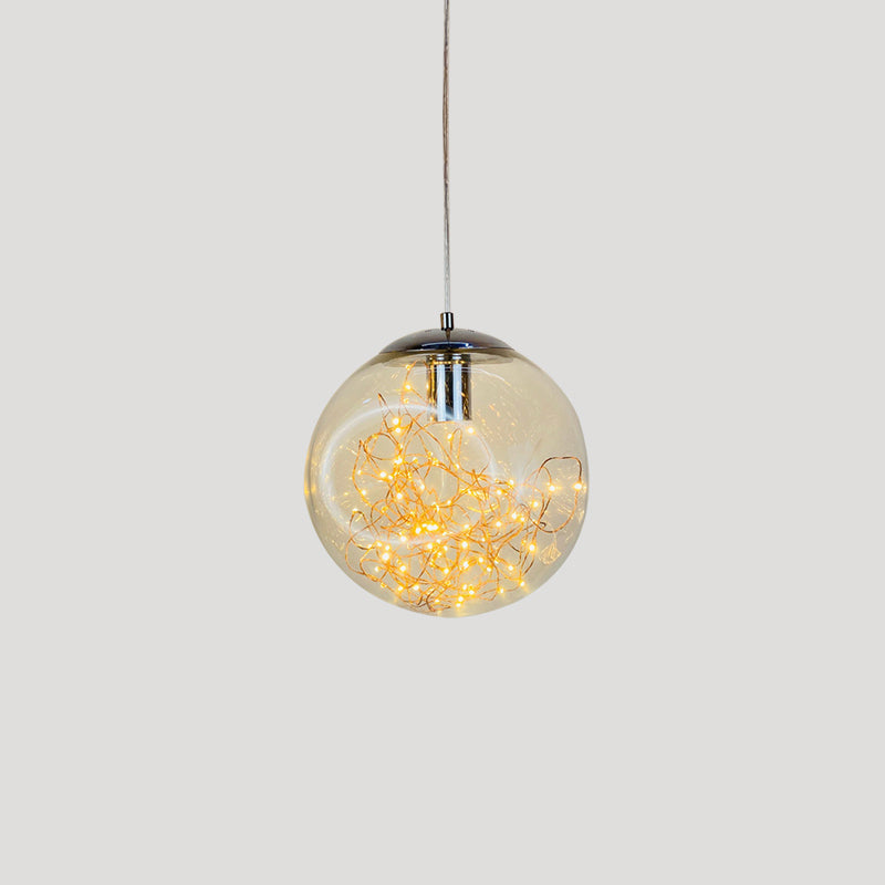 Sleek Geometric Led Pendant Light Suspension Fixture With Clear Glass For A Stunning Bedroom