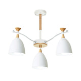 Contemporary Cone Chandelier Pendant Light - Metal 3/6/8 Lights Grey/White/Green Bedroom Lighting
