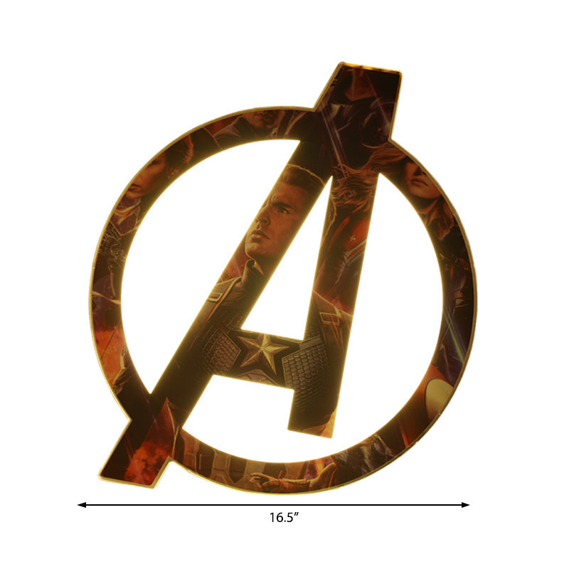 Stylish Cartoon Round Led Flush Mount Ceiling Lamp With A-Shaped Pattern For Bedroom In White