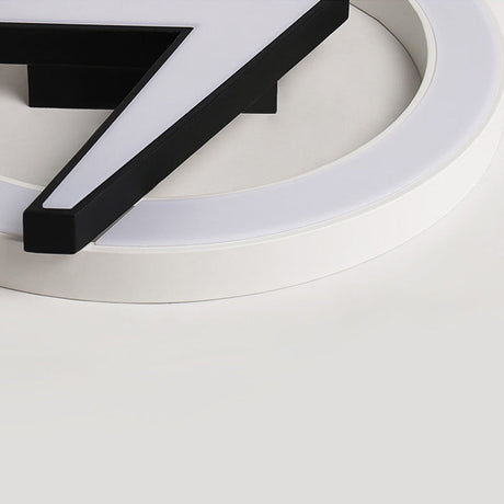 Kids Led Ceiling Light - White Lightning Ring Design For Boys And Girls Bedrooms