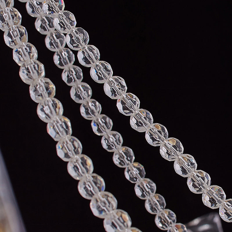 Simplicity Crystal Chandelier With Beaded Pendant - Brass Finish 6/8 Heads Ideal For Living Room