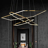 Modern 3-Tiered Led Hanging Chandelier With Minimalist Wood Acrylic Design Warm/Natural Light /