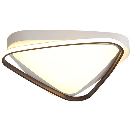 Led Triangle Ceiling Flush Mount White Acrylic Light Fixture For Bedroom Warm/White Lighting