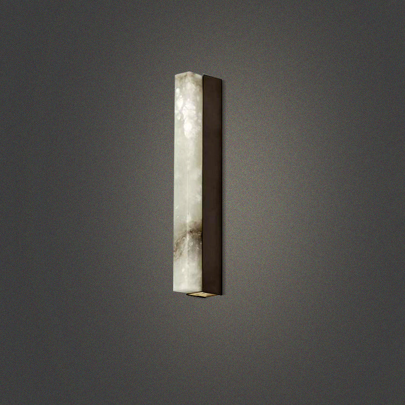 Led Wall Lighting Simplicity: Rectangular Mica Living Room Sconce