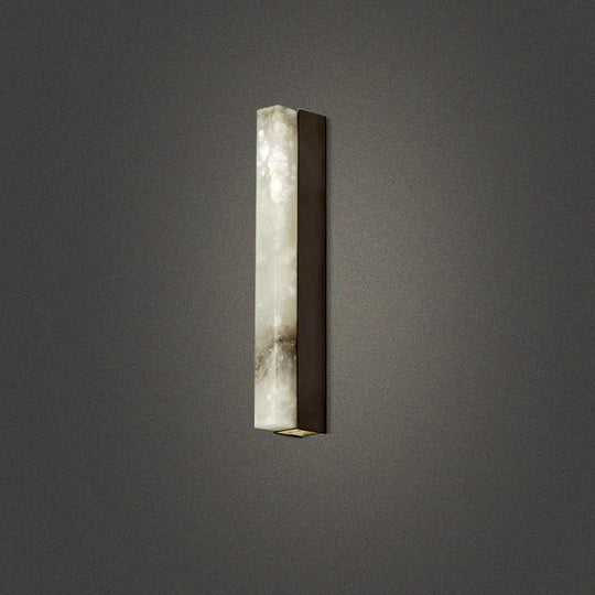 Led Wall Lighting Simplicity: Rectangular Mica Living Room Sconce