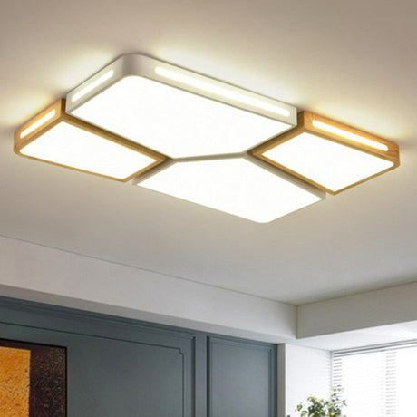 Modern Macaron Flush Mount Led Ceiling Light For Living Room