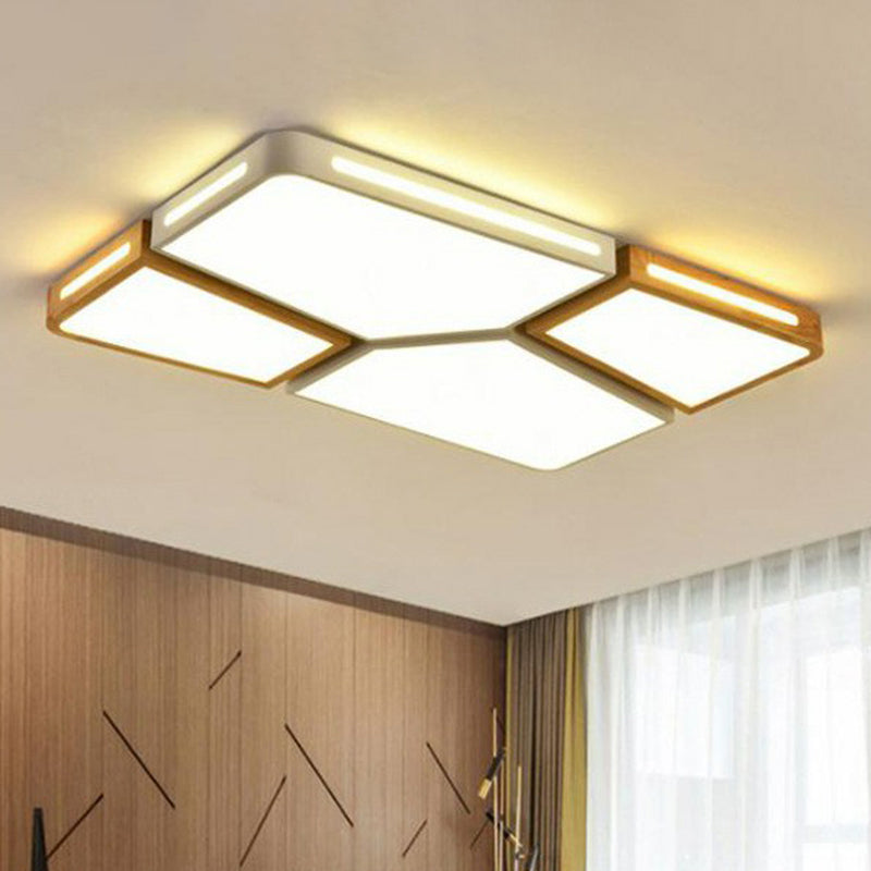 Modern Macaron Flush Mount Led Ceiling Light For Living Room