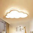 Cloud Shaped Led Flush Mount Ceiling Light For Kids Bedroom - Nordic Style White / Small