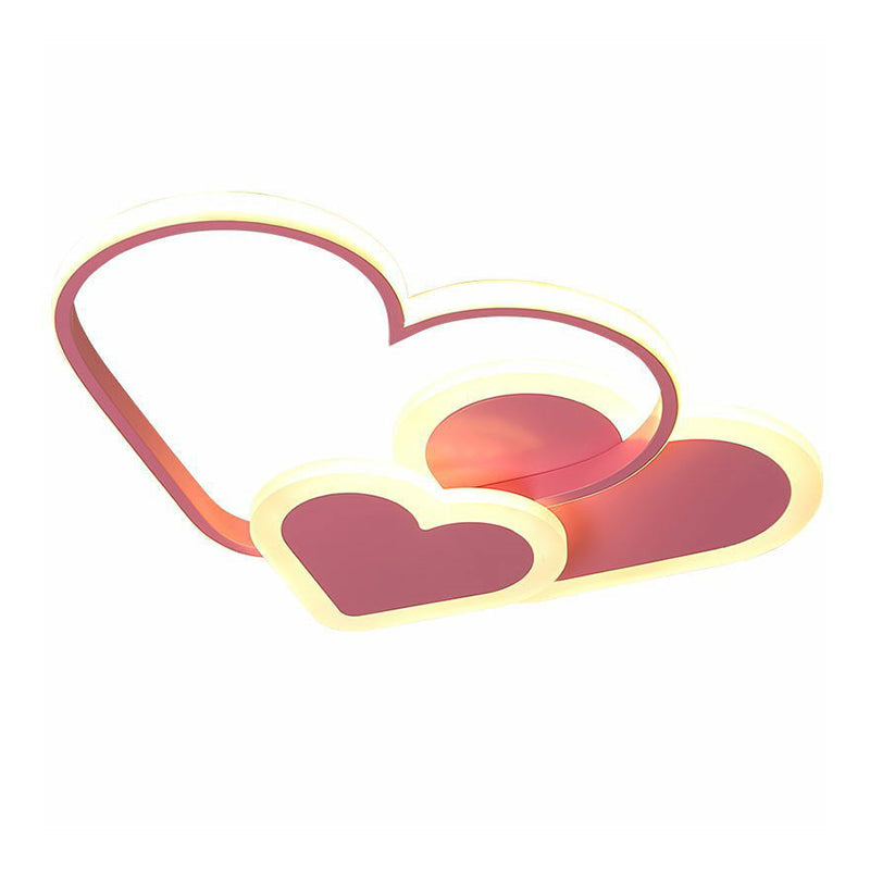 Macaron Heart Led Flush Ceiling Light: Kindergarten Light Fixture