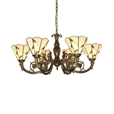 Classic Hand Cut Glass Beige Pendant Chandelier With Scalloped Edge

Note: Its Important To Include