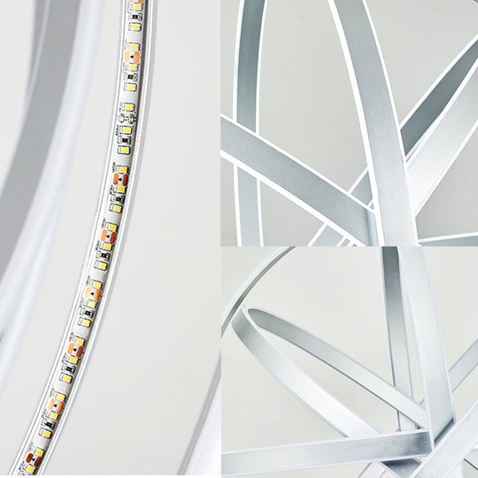 Modernistic Acrylic Globe Chandelier Pendant - 19.5’ Wide 1-Light White Ceiling Fixture