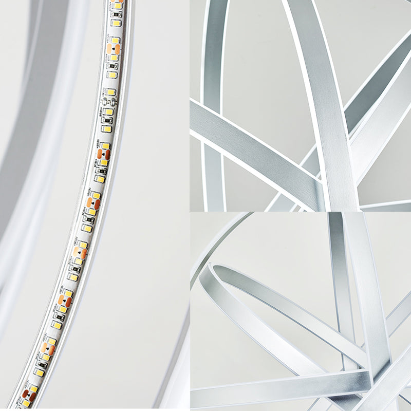 Modern 19.5 Acrylic Globe Chandelier Pendant - White Ceiling Light Fixture