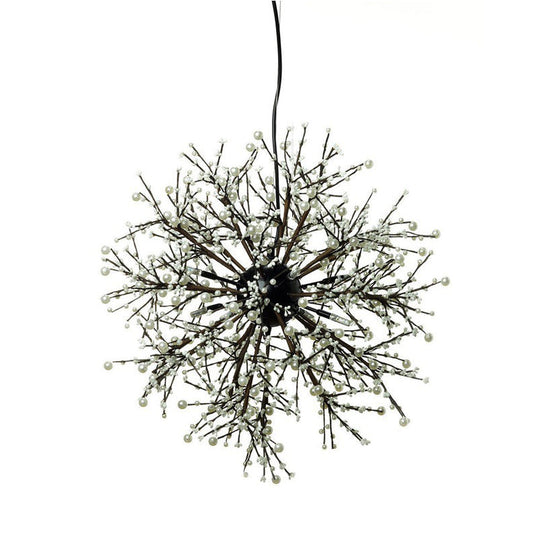 Dendritic Led Chandelier Lamp - 23.5/31.5 Wide Metal Black Ceiling Pendant Light With