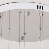 Hollowed Ball Silver Ceiling Lamp With 10 Metallic Bulbs - Artistic Staircase Suspension Light