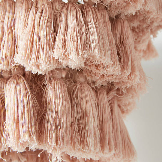 Round Tassel Wall Mount Pendant Light With Retro Style For Single Bedroom