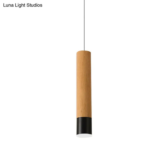 22.5/26/30 Modern Wooden Study Room Led Pendant Light With Warm/White Options