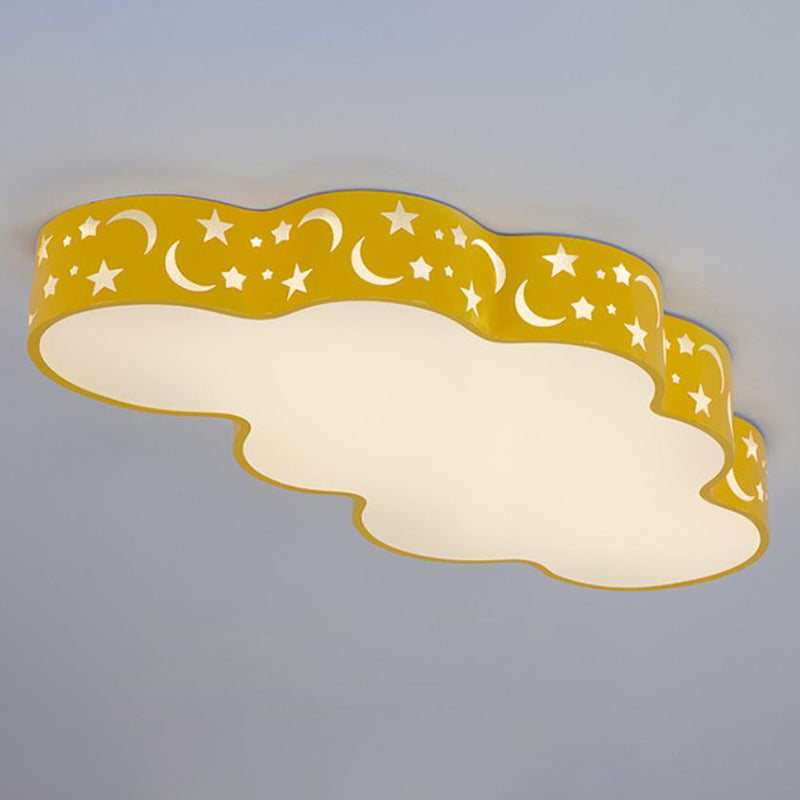 Simplicity Cloud Led Acrylic Ceiling Light For Child’s Room - Flush Mount