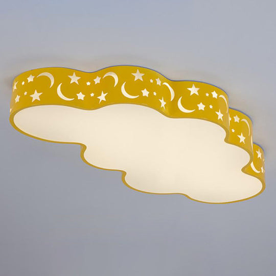 Simplicity Cloud Led Acrylic Ceiling Light For Child’s Room - Flush Mount