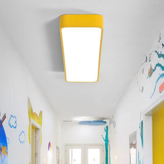 Led Nursery Lighting: Kid - Friendly Rectangular Flush Mount