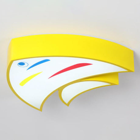 Tropical Fish Led Flush Mount Lighting For Kids’ Kindergarten: A Bright And Fun Addition! Yellow