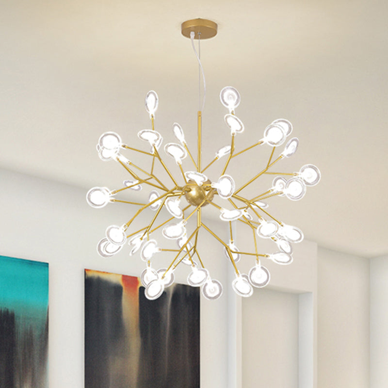 Sputnik Firefly Led Suspension Light - Acrylic Bedroom Chandelier Lighting