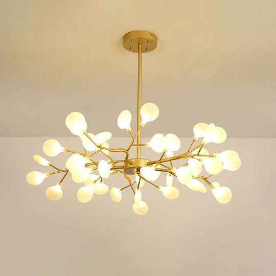Simplicity Branch Firefly Led Pendant Light Fixture For Living Room 45 / Gold A