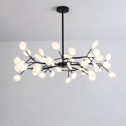Firefly Led Acrylic Suspension Light - Nordic Style Chandelier Ideal For Living Room 45 / Black