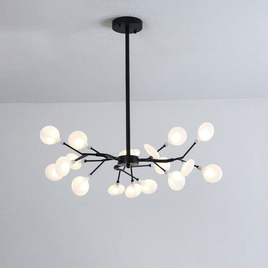 Firefly Led Acrylic Suspension Light - Nordic Style Chandelier Ideal For Living Room 18 / Black