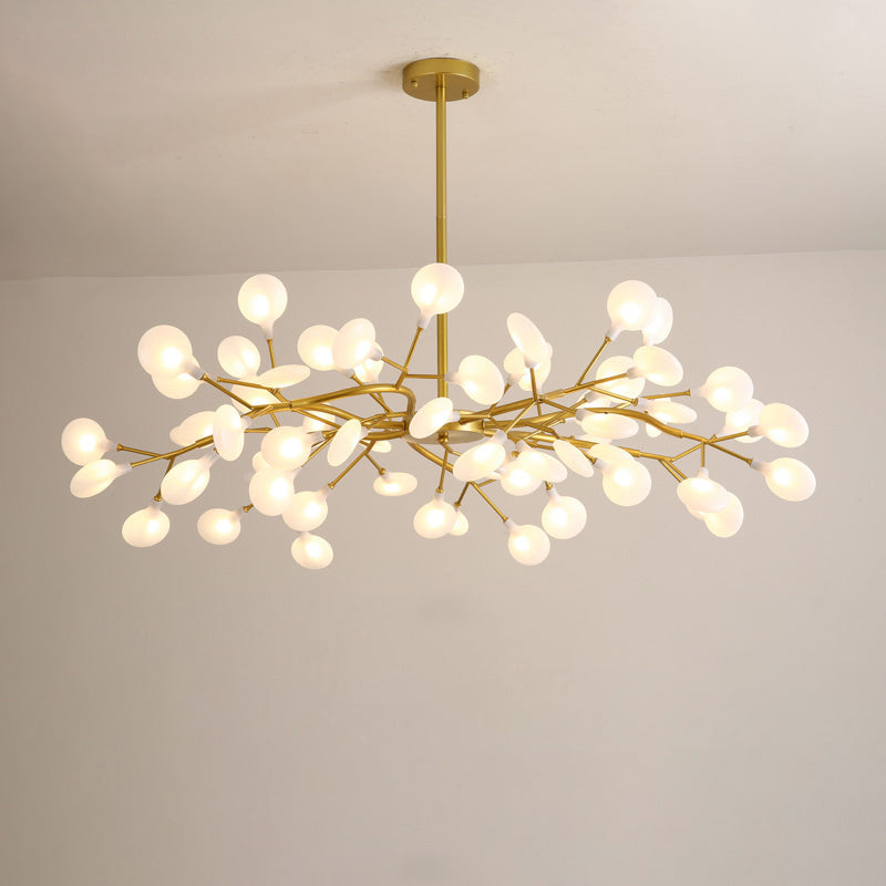 Firefly Led Acrylic Suspension Light - Nordic Style Chandelier Ideal For Living Room 54 / Gold