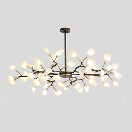 Modern Led Ceiling Chandelier: Tree Branch Design Metallic Finish 54 / Black B
