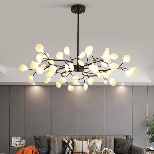 Metallic Branch Chandelier Light Simplicity Led Pendant Fixture For Living Room