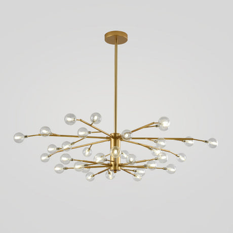 Nordic Style Metallic Branch Suspension Led Chandelier For Living Room 35 / Gold A