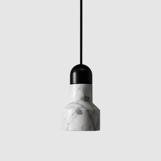 Nordische Marmor-Pendelleuchte mit von Taschenlampen inspiriertem Design