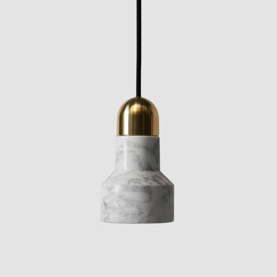 Nordische Marmor-Pendelleuchte mit von Taschenlampen inspiriertem Design