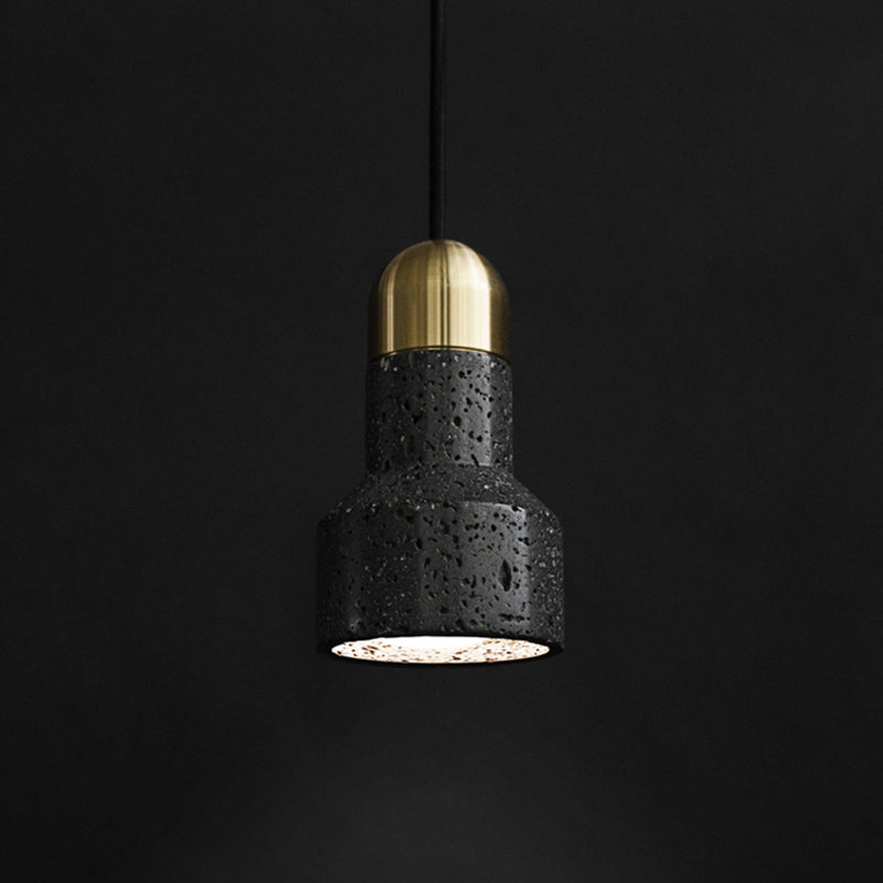 Nordische Marmor-Pendelleuchte mit von Taschenlampen inspiriertem Design