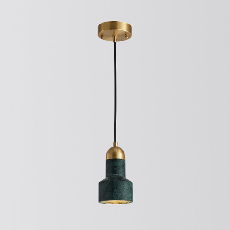 Minimalist Marble Pendant Light For Dining Rooms - Elegant Ceiling Fixture With Shaded Design Green