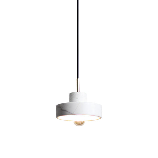 Minimalistic Stone Pendant Ceiling Light - White