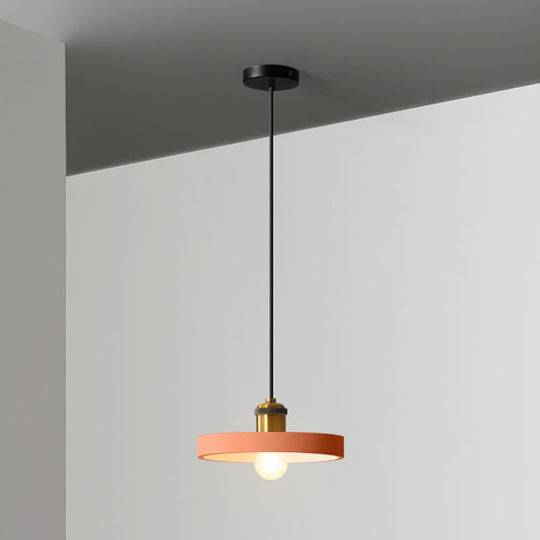 Modern Geometric Pendant Light - Stylish Resin-Cement Suspension Fixture For Dining Room Orange /