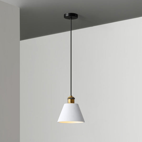 Modern Geometric Pendant Light - Stylish Resin-Cement Suspension Fixture For Dining Room White /