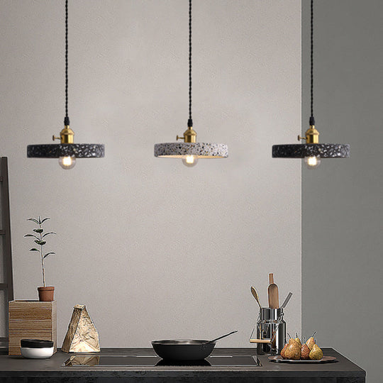 Minimalistic Geometric Terrazzo Pendant Light - Dining Room Ceiling Suspension Lighting
