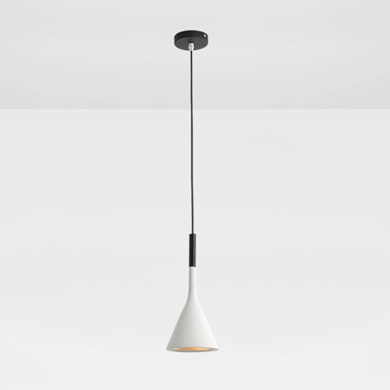 Modern Geometric Resin Hanging Lamp For Bedroom - Stylish Ceiling Lighting With 1 Bulb White