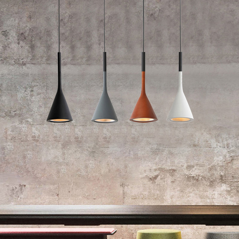 Modern Resin Geometric Hanging Lamp With 1 Bulb - Bedroom Ceiling Lighting