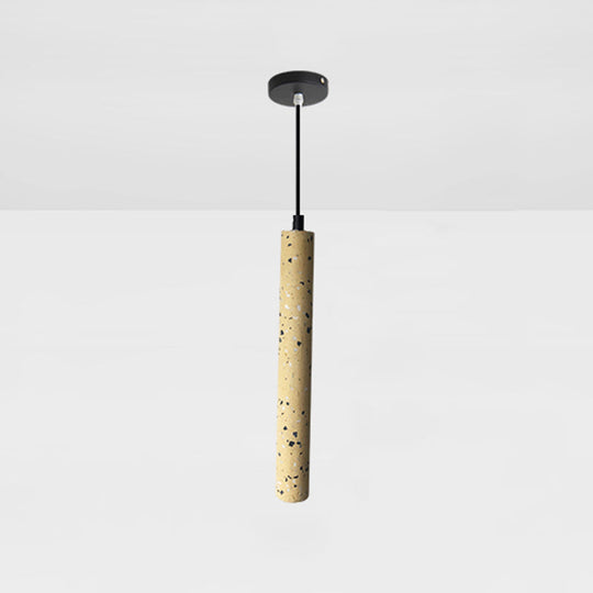 Modern Geometric Resin Hanging Lamp For Bedroom - Stylish Ceiling Lighting With 1 Bulb Beige