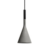 Minimalist Grey Cement Pendant Ceiling Light - Funnel Dining Room Suspension Lighting 1 Head