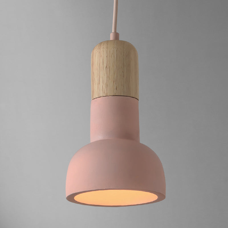 Minimalistische Deckenlampe für das Esszimmer – Taschenlampen-inspiriertes Design – Zement – ​​1-Kopf-Deckenbeleuchtung