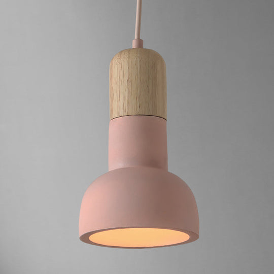 Minimalistische Deckenlampe für das Esszimmer – Taschenlampen-inspiriertes Design – Zement – ​​1-Kopf-Deckenbeleuchtung